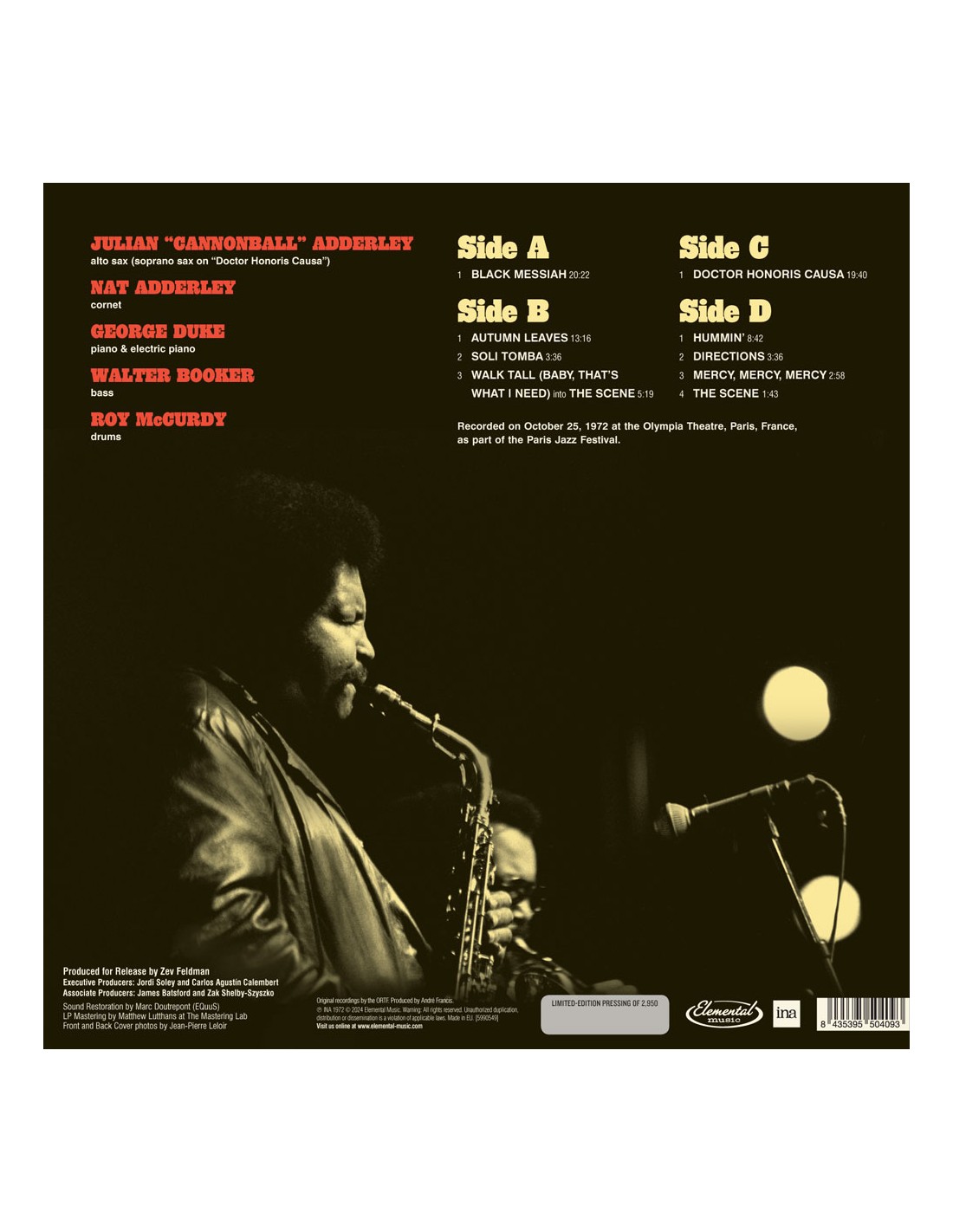 Cannonball Adderley - Poppin In Paris: Live At L'Olympia 1972