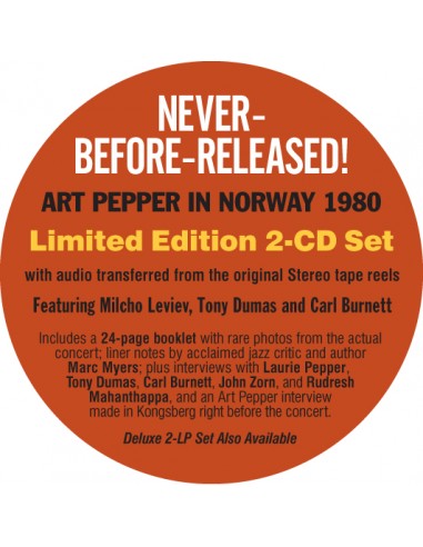 Art Pepper - An Afternoon in Norway: The Kongsberg Concert (CD)